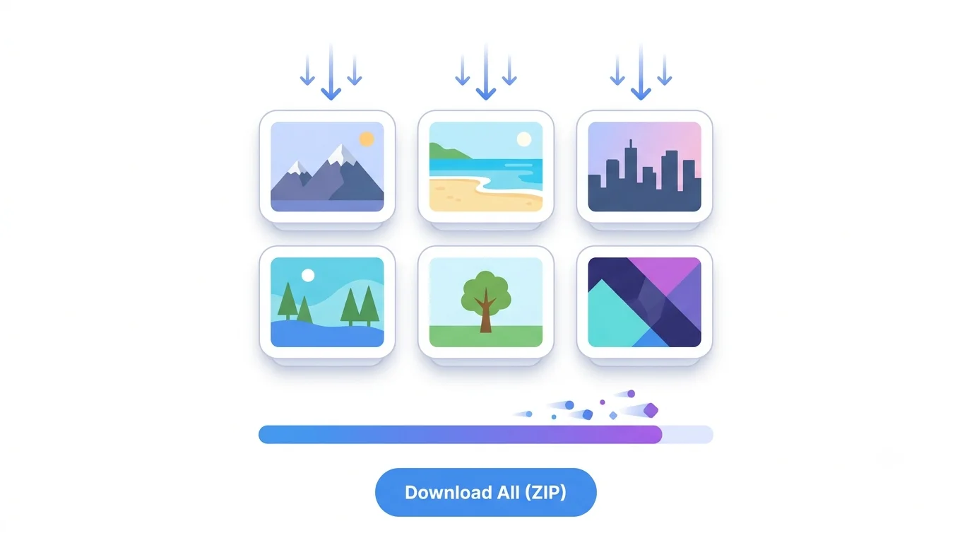 Batch compress multiple images to 50KB and download ZIP