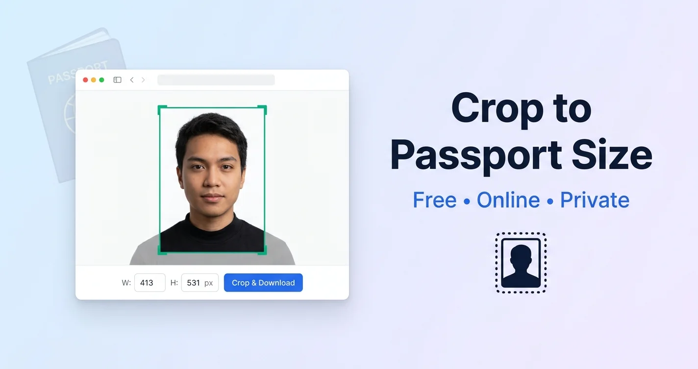 Crop image to passport size online free with browser-based crop tool