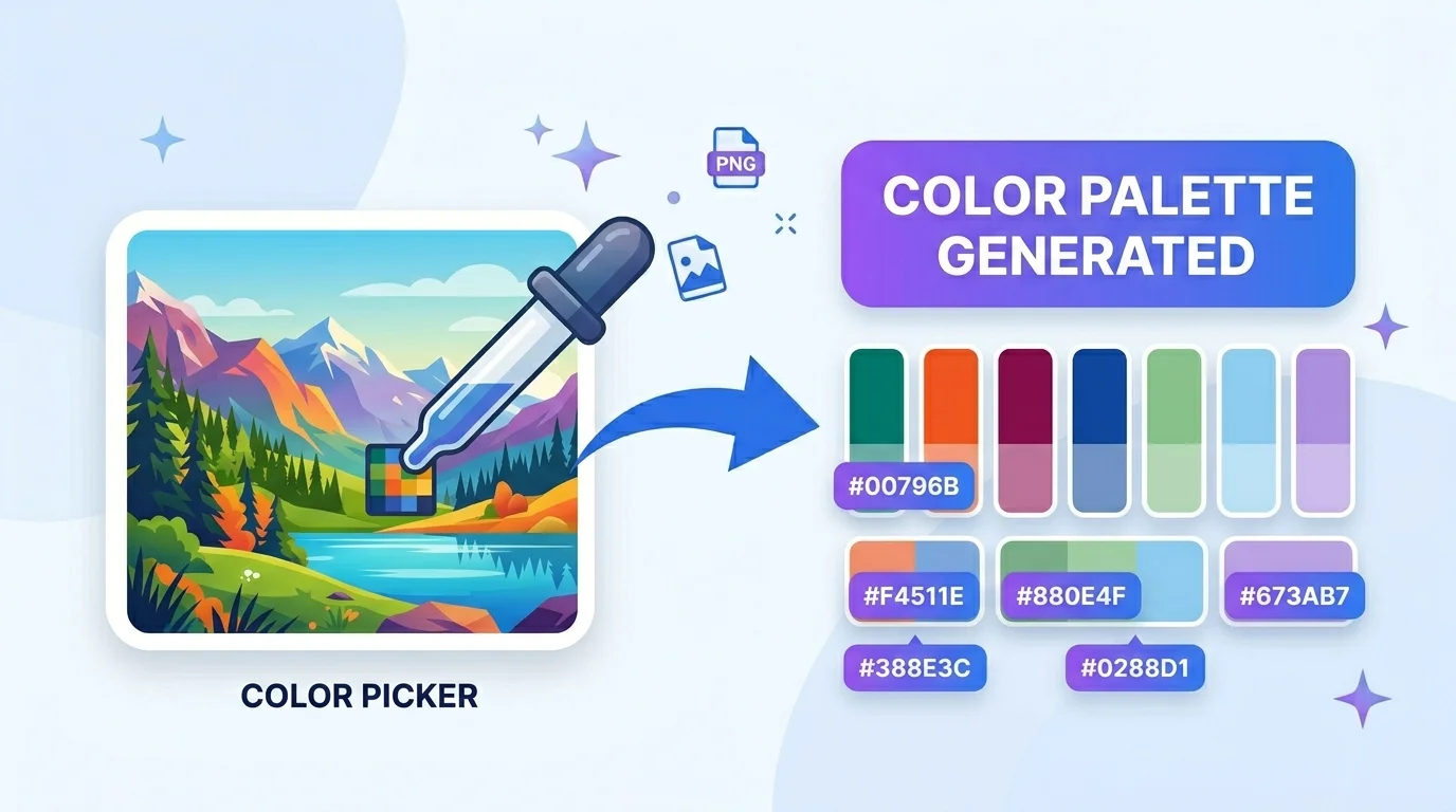 Extract a color palette from an image with the color picker