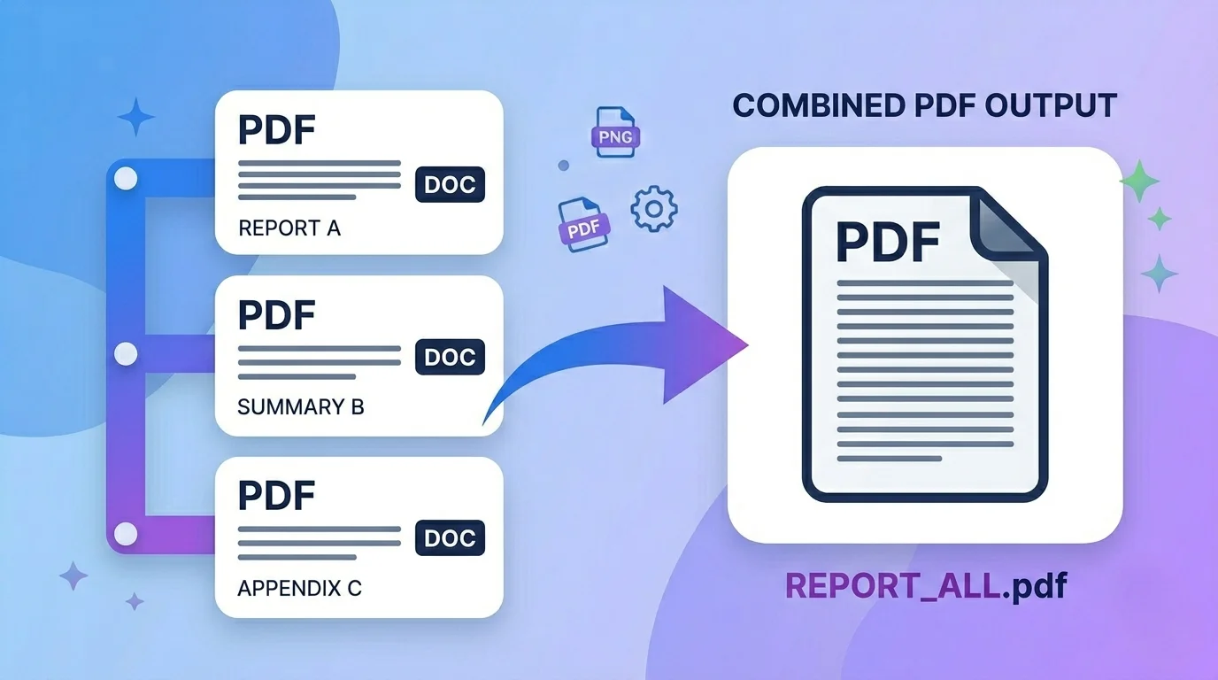 Merge PDF files in order into one combined PDF