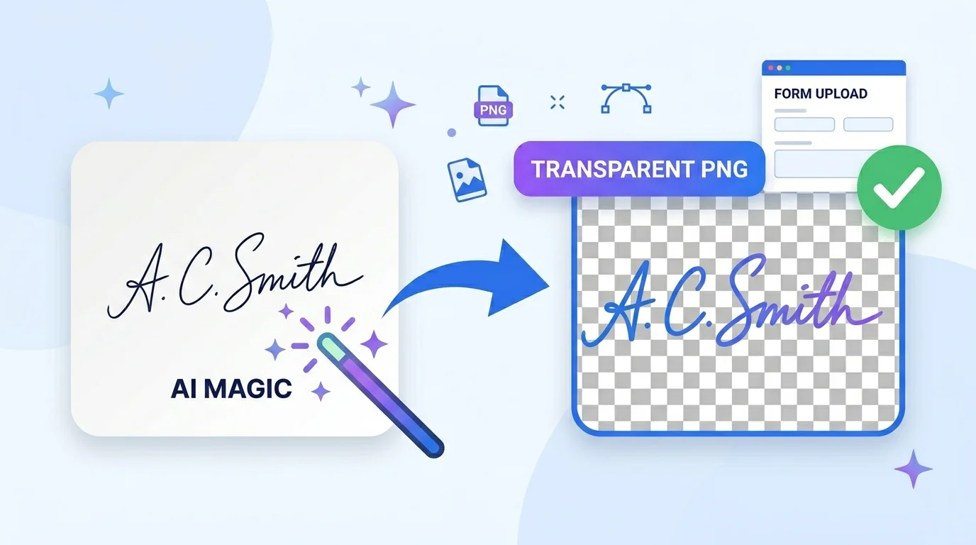 Remove background from a signature image for forms