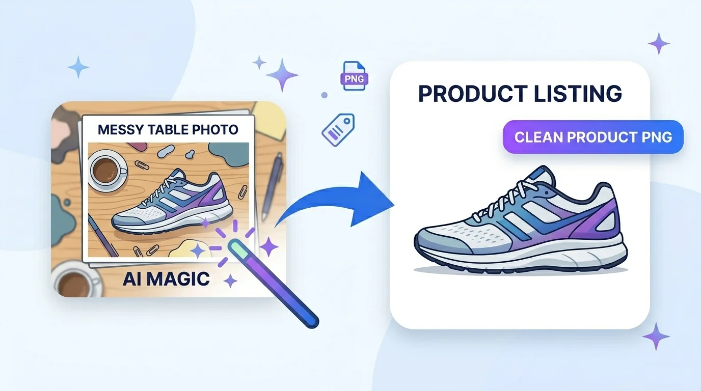 Remove background from image for a white product photo