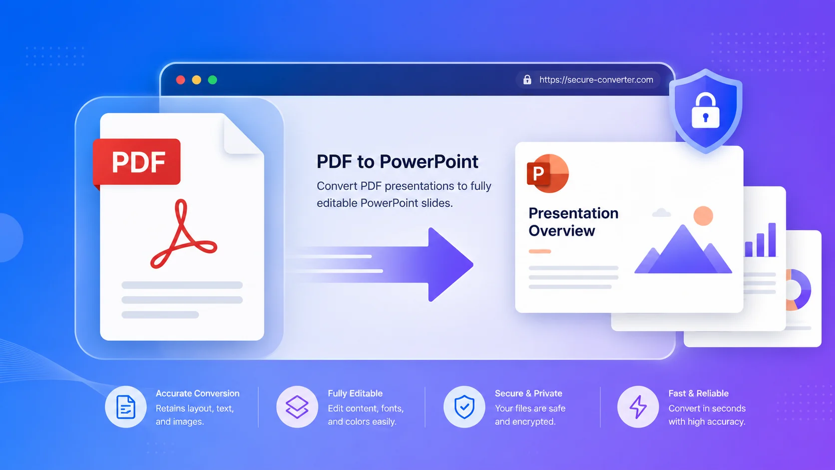 Convert PDF to PowerPoint without uploading in your browser