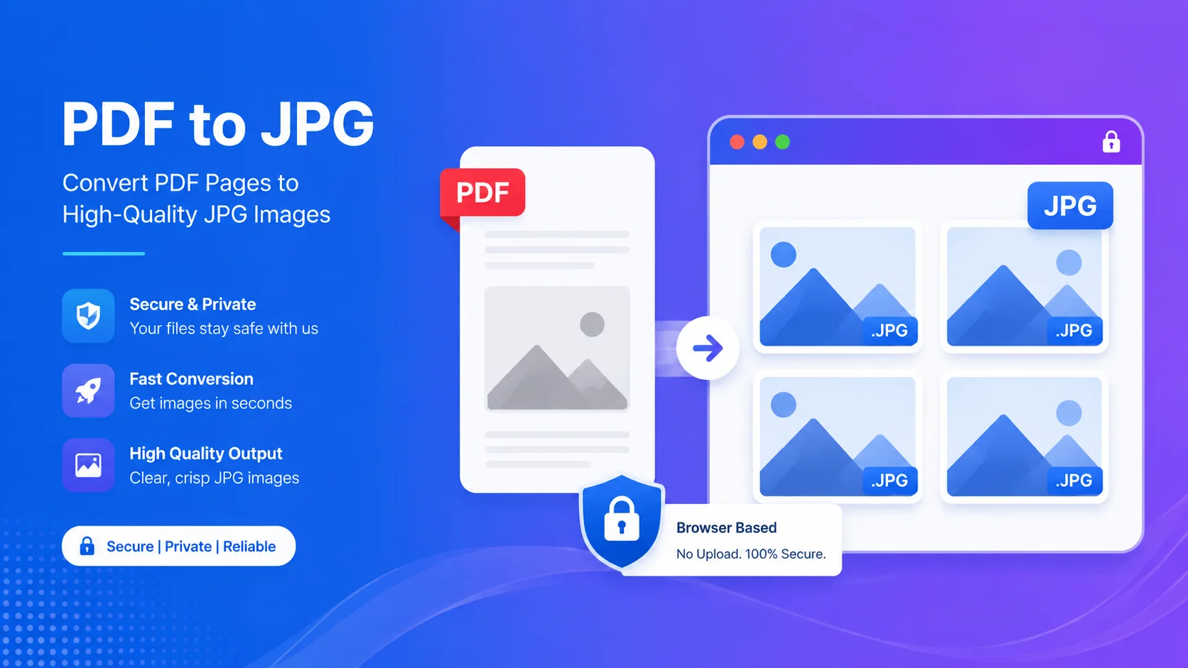 Convert PDF to JPG without uploading in your browser