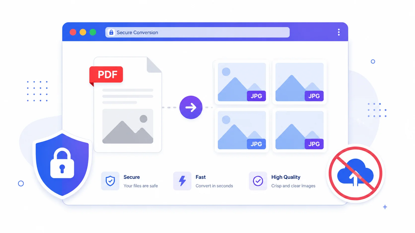 Private PDF to JPG converter that works without uploading